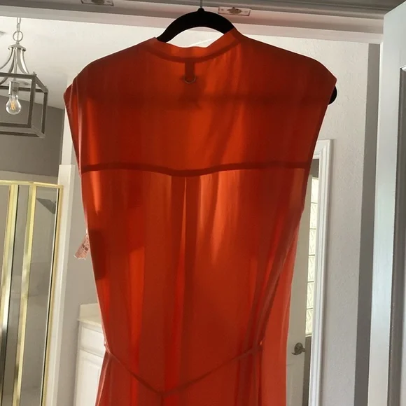 NWT Silk Ali Ro Coral Dress - Picture 7 of 8